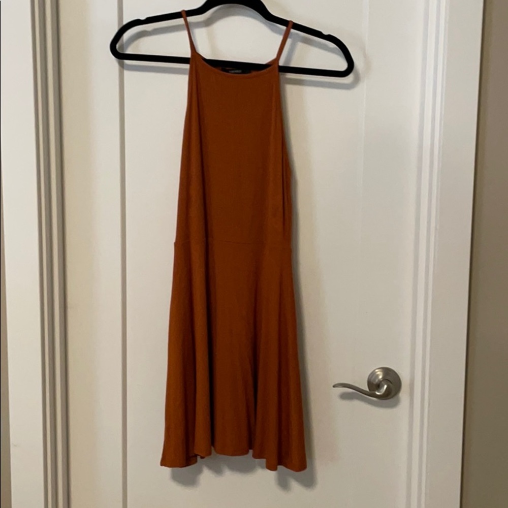 Orange halter dress